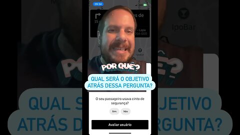 @Uber pergunta ao #motoristadeaplicativos se passageiro uso o cinto de segurança