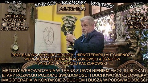 METODY WPROWADZANIA W TRANS Z UWOLNIENIEM EMOCJI I BLOKAD. ETAPY ROZWOJU POZIOMU ŚWIADOMOŚCI I DUCHOWOŚCI CZŁOWIEKA. IMAGOTERAPIA W KONTAKCIE Z DUCHEM I DUSZĄ W PODŚWIADOMOŚCI.