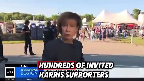 SO Genuine And Authentic! Reporter Points To Hundreds Waiting To Leave Harris Rally In Buses