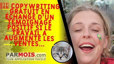 🖋 Copywriting gratuit en échange d'un témoignage positif si le travail a augmenté les ventes...