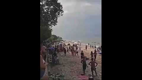 cops vs guy on the beach