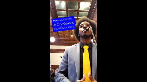 Marcus C Williams Speaking at City Council on Crime 4/18/24 #MarcusCWilliams #TeamMarcus