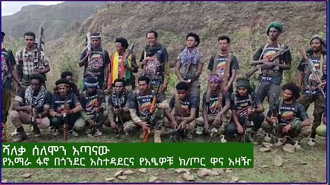 የአማራ ፋኖ በጎንደር አስተዳደር እና የአፄዎቹ ክፍለጦር ዋና አዛዥ ከሆነው ሻለቃ ሰለሞን አጣናው ጋር የተደረገ ቆይታ