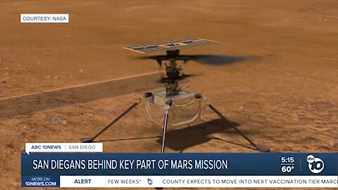 San Diegans behind key part of Mars mission