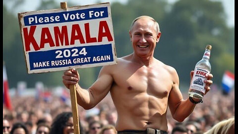 Vladimir Putin endorses Kamala Harris with a Smirking Grin, barely able to contain his Glee! 😏