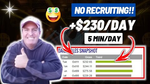 NO RECRUITING +$230 Per DAY Method For Newbies (Make Money Online 2022) #shorts