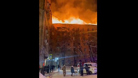 Major fire in Moscow, Russia as soon as the Putin interview with Tucker aired