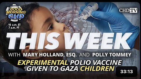 Experimental Polio Vaccine Given To Gaza Children