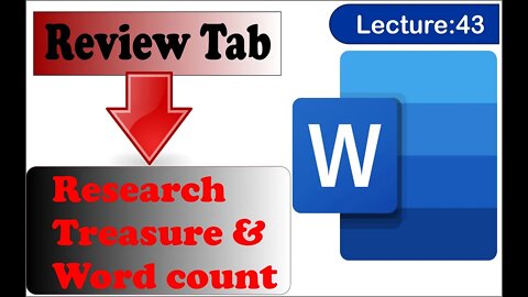 HOW TO USE RESEARCH,THESAURUS,WORD COUNT|REVIEW TAB|SADAR KHAN TV