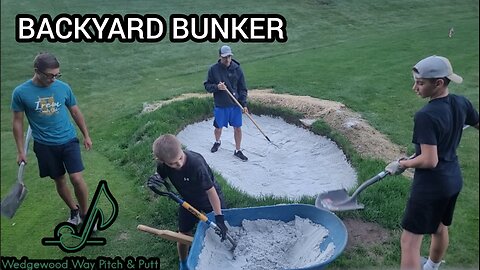 Backyard Bunker: FINALLY FILLING WITH SAND @Wedgewood Way Pitch & Putt