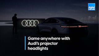 Game on the go with Audi's projector headlights