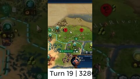 #oneturnadaychallenge #civ6 – Turn 19 - BARBARIAN ERROR #shorts