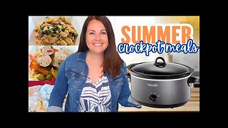 3 EASY Summer CROCK POT Meals to Beat the Heat | Slow Cooker Dinners