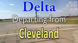 Delta flight taking off from Cleveland in MD-85 #DL1743