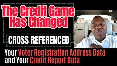 Voter registration address data and your credit report data are cross referenced