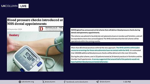 Can't See a Doctor for a Health Check? How About a Dentist or Optician for Your Blood Pressure? UKC