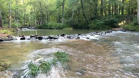 Relaxing at the creek. Meditation time