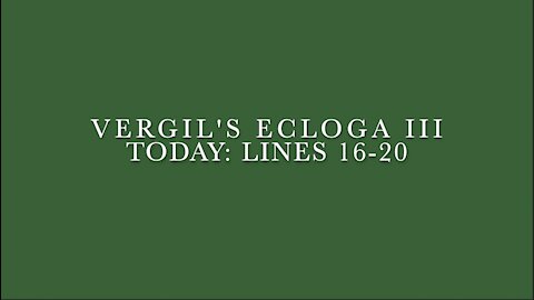 Vergil Ecloga III Lines 16–20