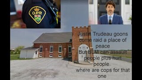 Justin Trudeau's goons come to a pastor house to Issue a ticket house of god