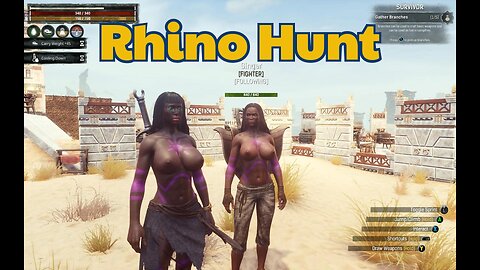 Conan Exiles, Rhino Hunt, streets of Sempermeru, Bouncing, Busty, Boobs, Breast Expansion