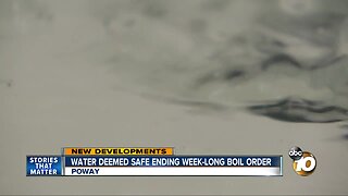 Water deemed safe ending week-long boil order