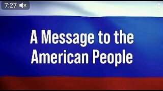 A MESSAGE TO THE AMERICAN PEOPLE