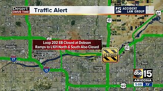 Multiple crashes close stretch of L-202