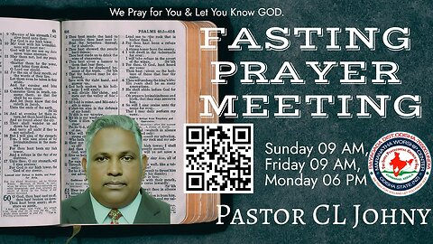 Episode 483 Bible Sermon by Pastor CL Johny on 29th November 2023