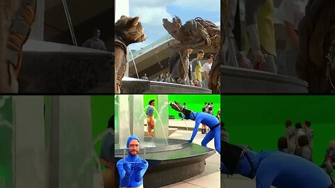 Guardians of the Galaxy Without CGI VFX Comparison Behind The Scenes #shorts