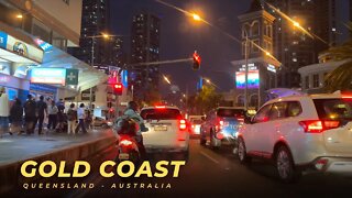 Gold Coast Night Drive 4K HDR Dolby Vision || QLD || Australia