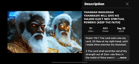 YAHAWAH BAHASHAM YAHAWAHSHI WILL GIVE HIS 144,000 ELECT MEN SPIRITUAL POWER!!!