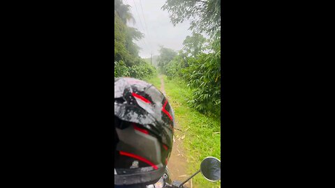 off road ride in rain