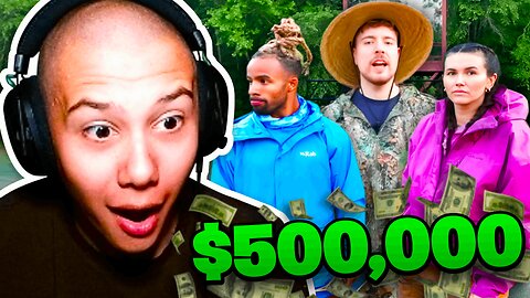 Reacting To MrBeast Girls VS Boys Survive In The Wilderness For $500k