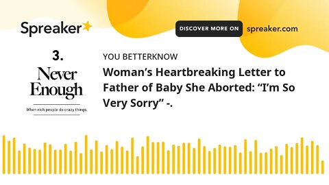 Woman’s Heartbreaking Letter to Father of Baby She Aborted: “I’m So Very Sorry” -.