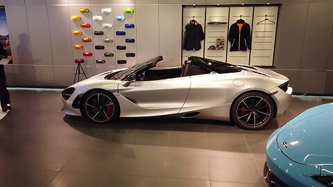 [4k 60p] Supernova Silver McLaren 720S Spider at McLaren Stockholm Sweden showroom