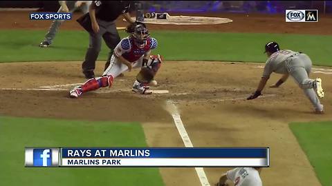 Yadiel Rivera's infield hit in 10th inning gives Miami Marlins 3-2 win over Tampa Bay Rays