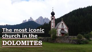 A beautiful church and a field full of animal SHIT- day 1 in the DOLOMITES