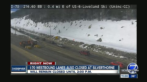 Westbound I-70 closed from 10 a.m. to 2 p.m. Monday at Silverthorne for bridge repairs