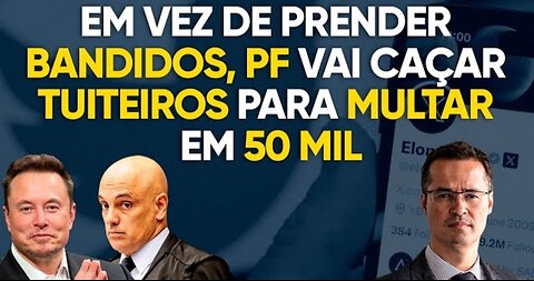 Urgente: Moraes manda PF ir atrás dos tuiteiros depois do banimento do X, em vez de corruptos