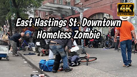 [4K] Walking through Vancouver Downtown Homeless East Hastings Street & Chinatown