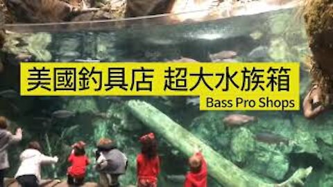 美國生活| 國外知名釣具店居然有超大型水族箱，小孩嗨翻 Bass Pro Shops and Cabela’s