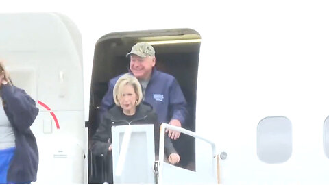 Weird: Tim Walz Gives A Jazz Hands Welcome As He Deplanes