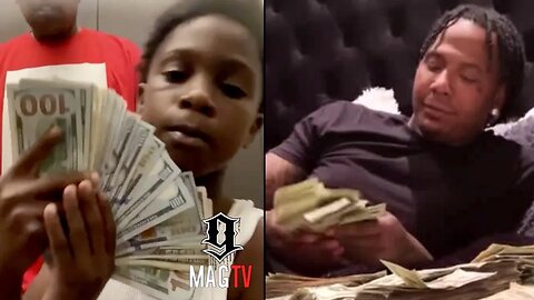 "Blue Strips Everywhere" Finesse2Tymes Protege TNA Lil King Flexes On Moneybagg Yo! 💵