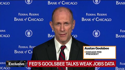 Fed’s Goolsbee on Data, US Economy Growing, But Slowing