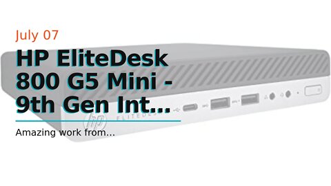 HP EliteDesk 800 G5 Mini - 9th Gen Intel Core i5-9500T 6-Core up to 3.70 GHz, 16GB DDR4 Memory,...