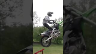 Backyard Dirt Bike Freestyle Ramp #shorts #dirtbike