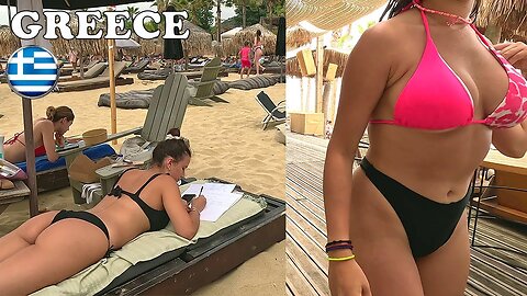 BIKINI BEACH | Discover the beauty of Greek 👙beaches | Beach walk😍