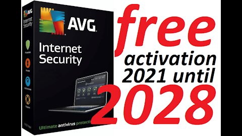 Free AVG internet security activation till 2028