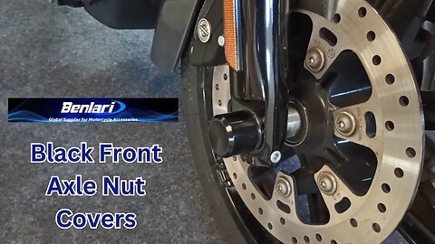 Benlari Black Front Axle Nut Covers For Harley Davidson Motorcycles