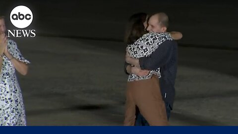 Emotional moment as Americans freed from Russia in historic prisoner swap arrive in the U.S.